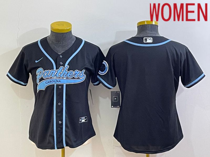 Women Carolina Panthers Blank Black 2022 Nike Co branded NFL Jersey